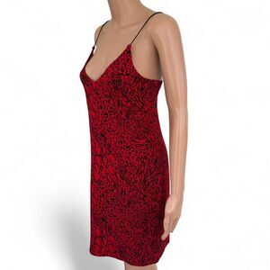 H&M Divided Red Black Animal Print Dress L